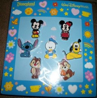 Newly listed Disney Cute Characters heads lanyard booster 7 pin set