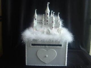 Cinderella Castle Wedding Card Box With Lights, Custom Made Using Your 