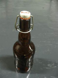 Vintage Grolsch 1 Pint Beer Bottles Porcelain Top Brown Glass Amber 