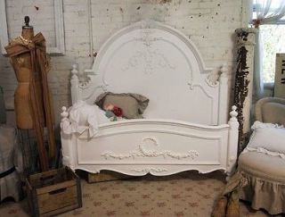 Painted Cottage Romance Shabby White Queen Bed