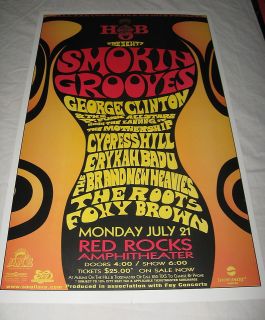 Smokin Grooves CYPRESS HILL Red Rocks Denver TOUR POSTER 11 x17 