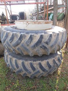   USED Armstrong 18.4x38 Tractor Tires DMI 8 Ply 6 Hooks Per Wheel #27