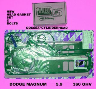 NEW DODGE DAKOTA MAGNUM 5.9 360 OHV HEAD GASKET SET & BOLTS 1992 2004