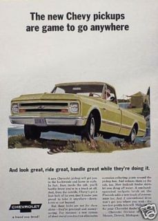 1967 67 Chevy Pickup Truck ORIGINAL Vintage Ad C MY STORE 4MORE 5 