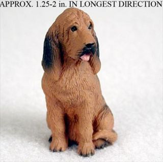 Bloodhound Mini Resin Hand Painted Dog Figurine Statue Hand Painted