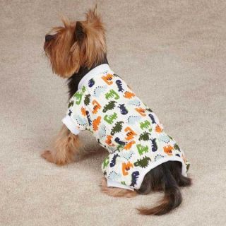   Canine Dino Dog Pajamas One Piece Pet Apparel Easy Fit Dogs Pajama Pjs