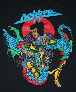 VINTAGE DOKKEN THE BEAST FROM THE EAST TOUR T  SHIRT 1988 1980S L 