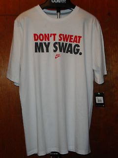 NWT NIKE Dont Sweat My Swag T Shirt sz XXL White/Red/Gray 100% 
