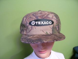 VTG 80s Realtree Camo Texaco Snapback Trucker Hat Cap