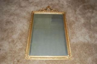 Antique VICTORIAN Mirror Gold Gilt Wood Gesso ~Shabby Chic~ French 