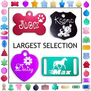 Lot of 2 DOUBLE SIDED Custom Engraved Dog Tag Cat Pet ID Tags w/ Font 