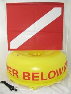Storm Surface Marker, Flag, and Tow Line for Scuba Diving or 