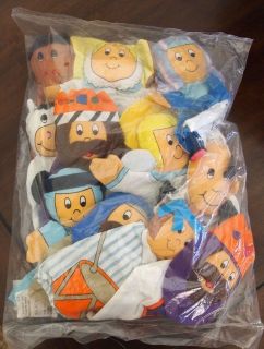 NEW Lot (12) Hand Puppets Christmas Nativity Scene Oriental Trading