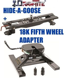 DRAWTITE UNDRBED GOOSENECK TRAILER HITCH & 18K FIFTH 5TH WHEEL ADAPTER 