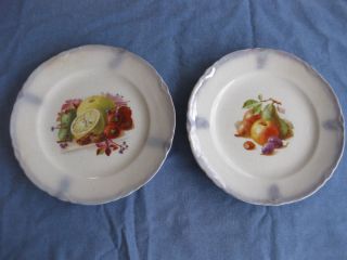 Fruit Design, Small, Decorative, Dresden China Plates