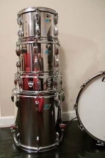 Vintage Ludwig Stainless steel Drum set