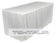 NEW 6 FITTED TABLE JACKET COVER CLOTH WHITE   BANQUET