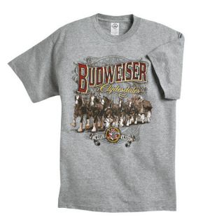 Budweiser Clydesdale Antique Tonal Tee Brand New Large