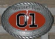 Dukes of Hazzard General Lee 01 Fine Pewter Belt Buckle