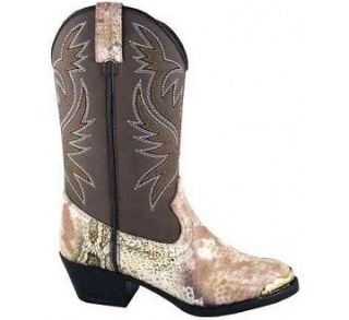 NEW Smoky Mountain Boots   CHILDS   Western Cowboy Snake Print   Tan