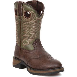 BT206 Rebel by Durango Boys Dusk & Green Saddle Western Boots Size 13