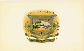 Antonio y Cleopatra Cuban cigar label