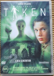 DVD. Taken Vol 2 A New Generation. Stephen Spielberg. Region 2 & 4.