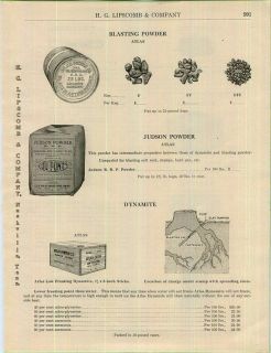 1913 Atlas Blasting Powder Judson Dynamite Machines ad