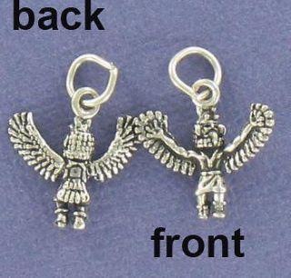Sterling Silver EAGLE DANCER WINGS UP KACHINA CHARM