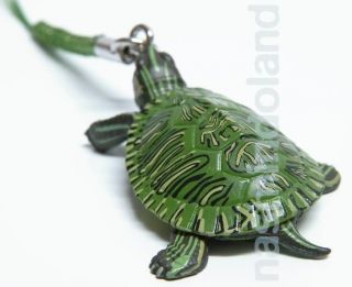   Brazilian Red Eared Slider Turtle Tortoise figurine Figure w/strap