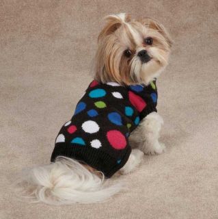 East Side Collection Electric Knit Polka Dots Dog Sweater Pet Dog 