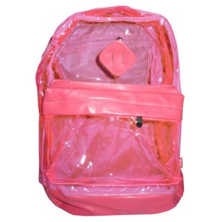 sWaG neon HOT PINK clear flourcent pvc + PU backpack Electro