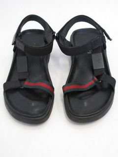 Gucci Sporty Black Velcro Ankle Strap Sandals 7 $295