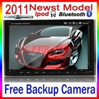   Double 2 Din 7 Car In Dash DVD Player Stereo Radio Ipod TV +Camera