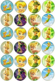 24 TINKERBELL **SWEET** EDIBLE CUPCAKE/FAIRY CAKE TOPPERS RICE PAPER