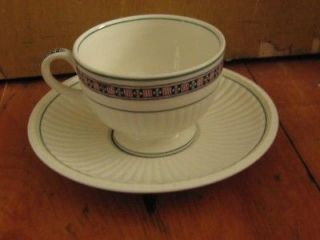 VINTAGE 1920s ENGLISH WEDGWOOD EDME TRENTHAM RED SMALL FOOTED CUP AND 