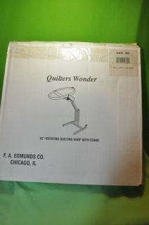 EDMUNDS CO. Quilters Wonder 18 Quilting Quilt Hoop Frame Stand 