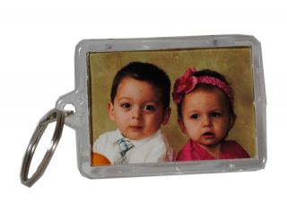 72 Acrylic Photo Picture Frame Key Chains New Free Ship