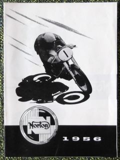 NORTON MOTORCYCLE RANGE SALES BROCHURE 1955.