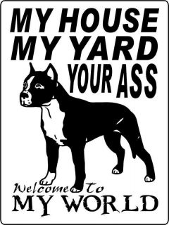 PIT BULL Guard Dog Aluminum Sign Dogs Vinyl Decal 2356