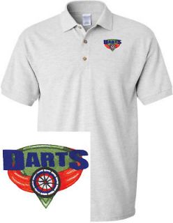 Dartboard Sports Soccer Golf Embroidered Embroidery Polo Shirt