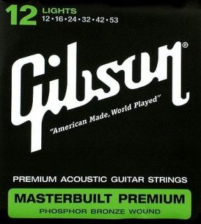 Gibson Masterbuilt Acoustic Strings .012 .053 3 Sets