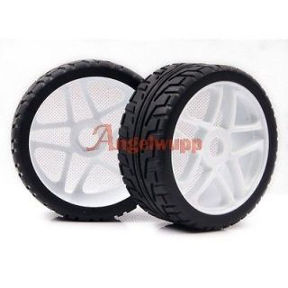 4PCS RC 1/8 Off Road Car Buggy Plastic Wheel Rim & Rubber Tires,Tyre 