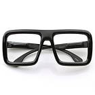 Large Retro Nerd Bold Thick Square Frame Clear Lens Glasses