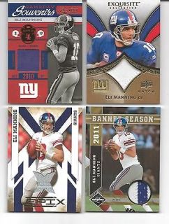   Treasures Game Worn Eli Manning New York Giants Numbered 134/210