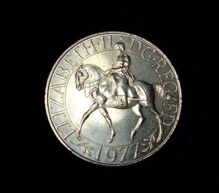 Great Britain 1977 25 New Pence Coin BU Silver Jubilee Of Reign