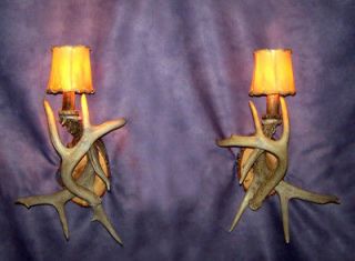 REAL ANTLER WALL SCONCE 1 LIGHT, CHANDELIER LAMPS