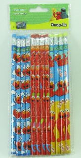 12) Sesame Street Elmo Wood Pencils Party Favors Supplies   New
