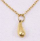 Tiffany & Co. Elsa Peretti 18K Yellow Gold Teardrop Pendant Necklace 