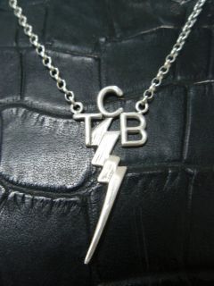 Elvis Presley JEWELRY TCB SOLID Silver Sterling 925 pendant + Chain 